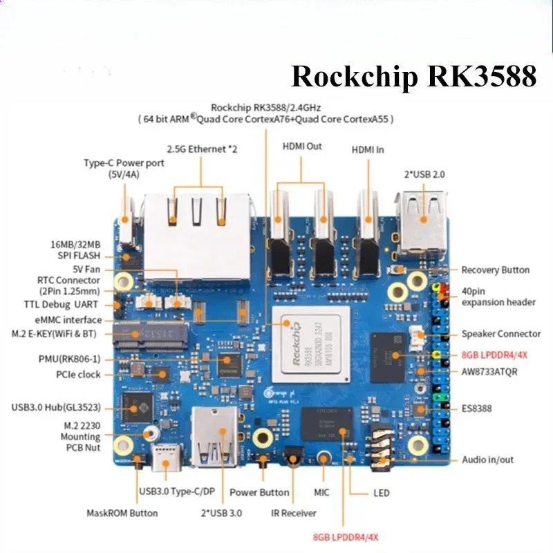 Computador de Placa Única 16G  - Orange Pi 5 Plus 16Gb avaliação e preço